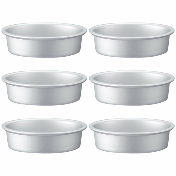 6 pcs Aluminum Alloy Oval Cake Tin Pans Breads Toast Holder Molds Baking 3.5"