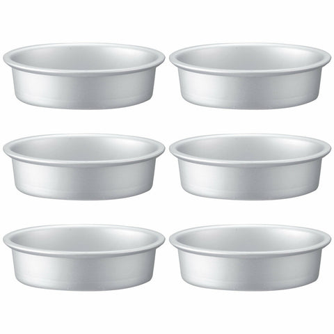 6 pcs Aluminum Alloy Oval Cake Tin Pans Breads Toast Holder Molds Baking 3.5"