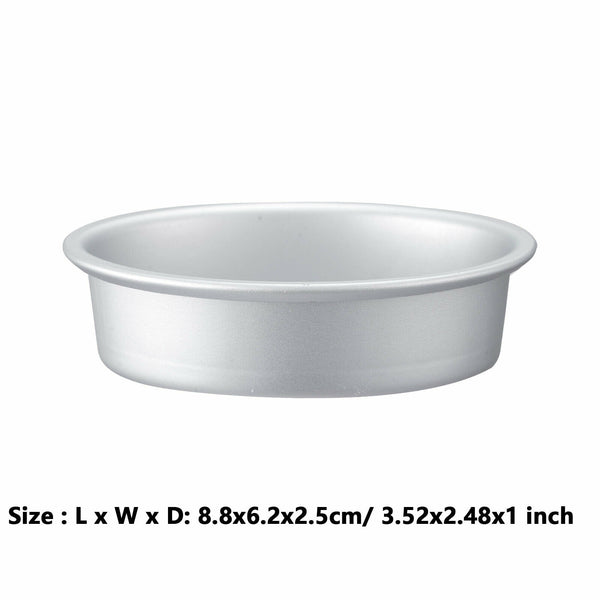 6 pcs Aluminum Alloy Oval Cake Tin Pans Breads Toast Holder Molds Baking 3.5"