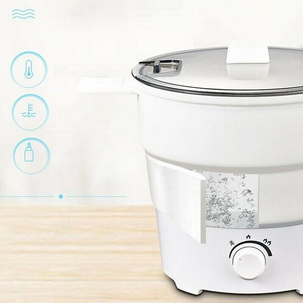 Fold Electric Cooker Portable Foldable Silicone Heating Travel Pan Hot Pot