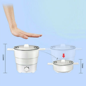 Fold Electric Cooker Portable Foldable Silicone Heating Travel Pan Hot Pot