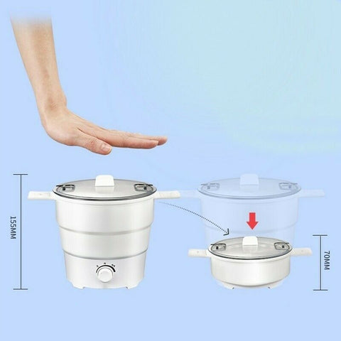 Fold Electric Cooker Portable Foldable Silicone Heating Travel Pan Hot Pot