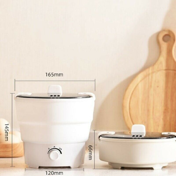 Fold Electric Cooker Portable Foldable Silicone Heating Travel Pan Hot Pot