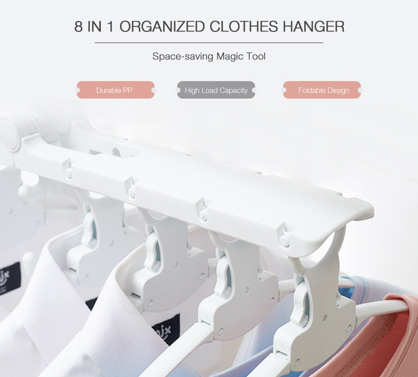 Home 360 Degree Rotation Multifunctional Foldable 8 in 1 Cloth Hanger