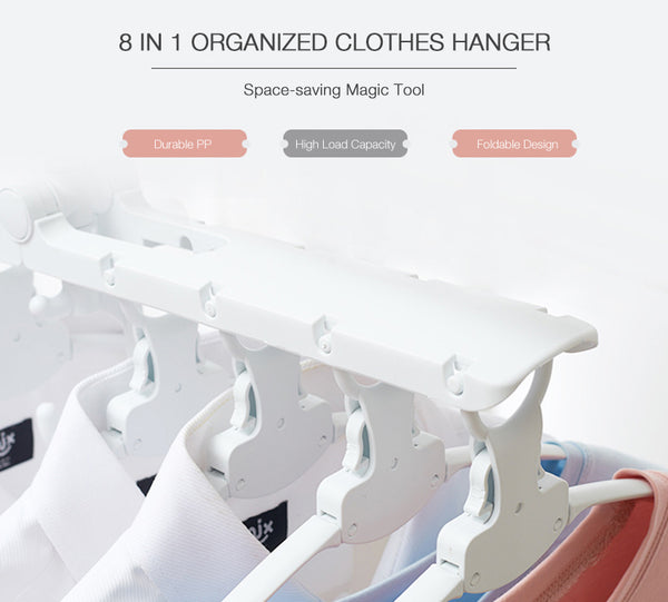 Home 360 Degree Rotation Multifunctional Foldable 8 in 1 Cloth Hanger