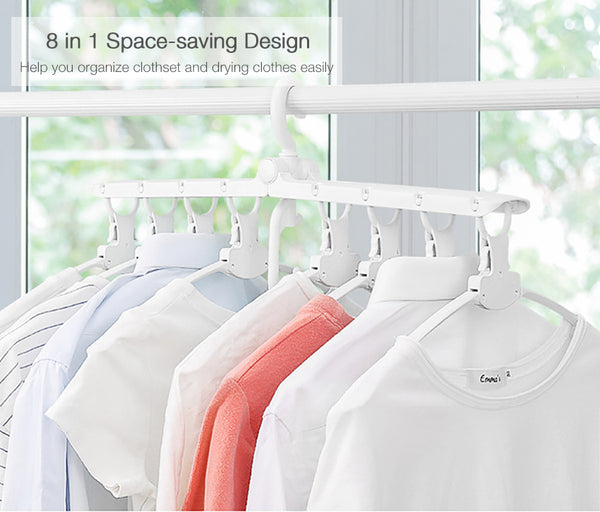 Home 360 Degree Rotation Multifunctional Foldable 8 in 1 Cloth Hanger