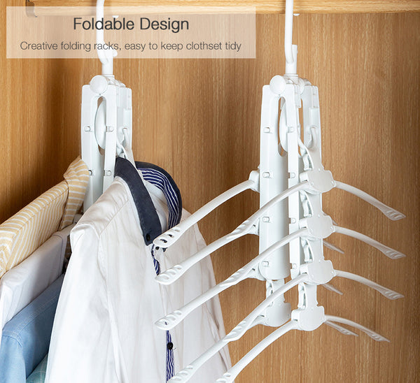 Home 360 Degree Rotation Multifunctional Foldable 8 in 1 Cloth Hanger