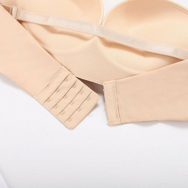 2 Strapless Front Buckle Invisible Push Up Seamless Bra Sexy Backless Underwear