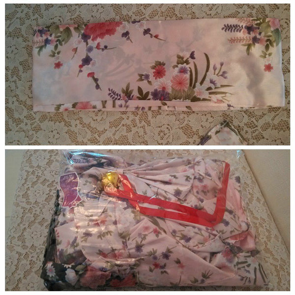 Anime Cosplay Costume Floral Dress Kimono Japanese Women Lolita Maid Uniform