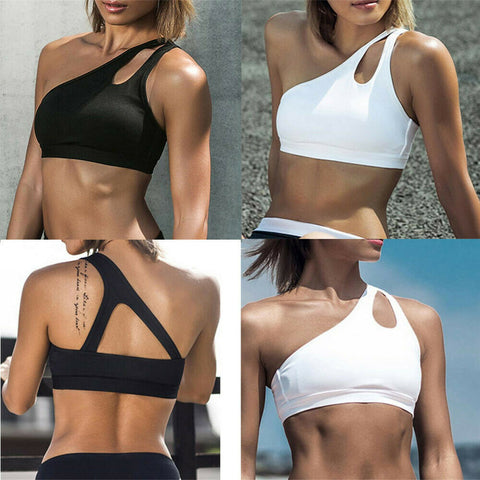 Women Yoga Exercise Vest Workout Tank Crop Tops Backless Sport Gym Cami Fitness