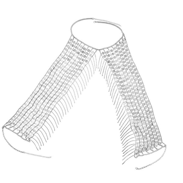 Shoulder Chain Jewelry Sequins Tassel Halter Top Wear Bikini Harness Necklace