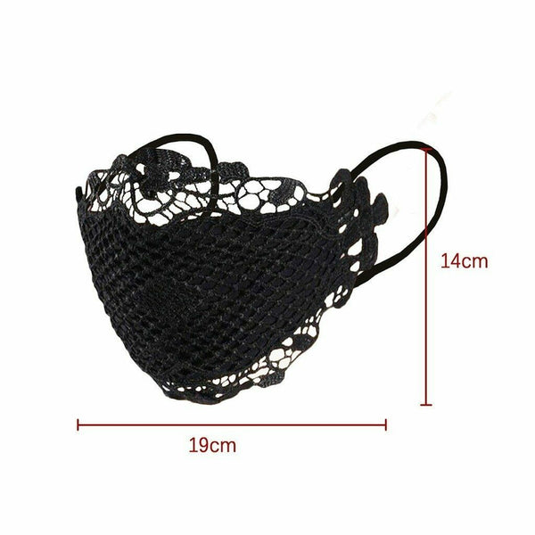 10 Sexy Elegant Ladies Washable Reusable Face Mask Covering Lace Effect Facemask
