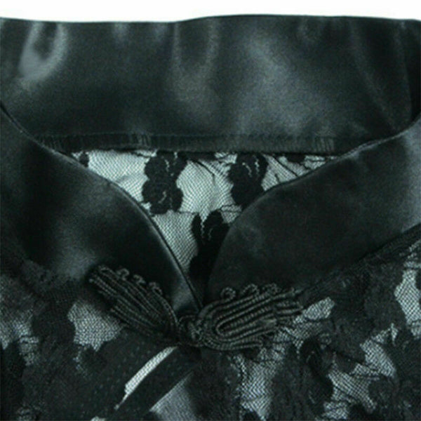 Lace Sexy See Through Lingerie Chinese Cheongsam Dress Underwear Nightwear