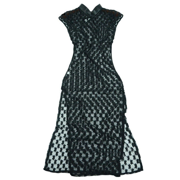 Lace Sexy See Through Lingerie Chinese Cheongsam Dress Underwear Nightwear