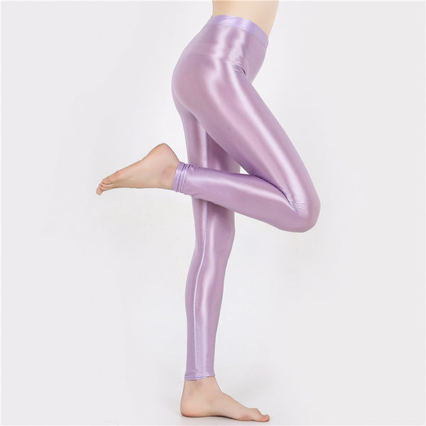 3X Women Smooth Shiny stretchy Sport Gym Yoga Outfit Long Leggings