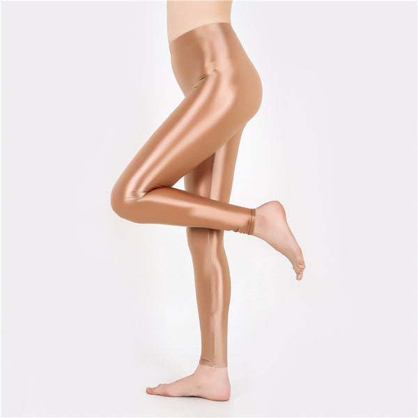 3X Women Smooth Shiny stretchy Sport Gym Yoga Outfit Long Leggings