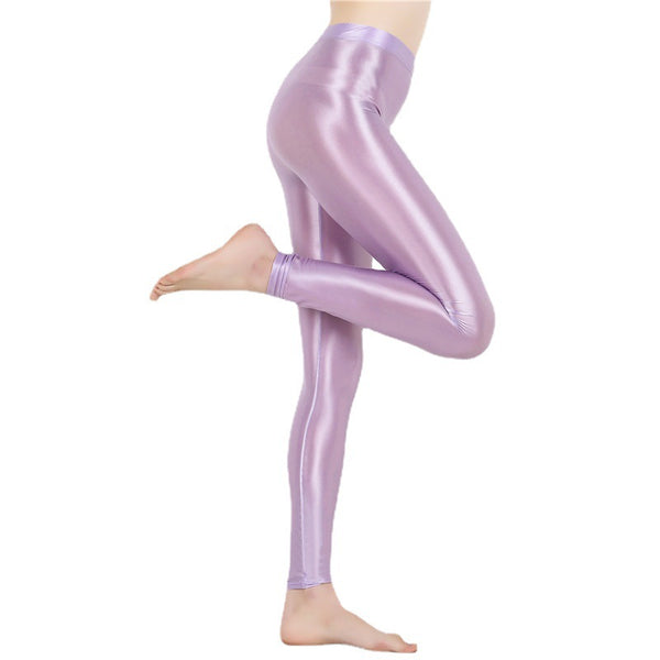 3X Women Smooth Shiny stretchy Sport Gym Yoga Outfit Long Leggings