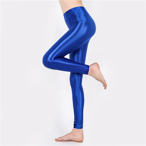 3X Women Smooth Shiny stretchy Sport Gym Yoga Outfit Long Leggings