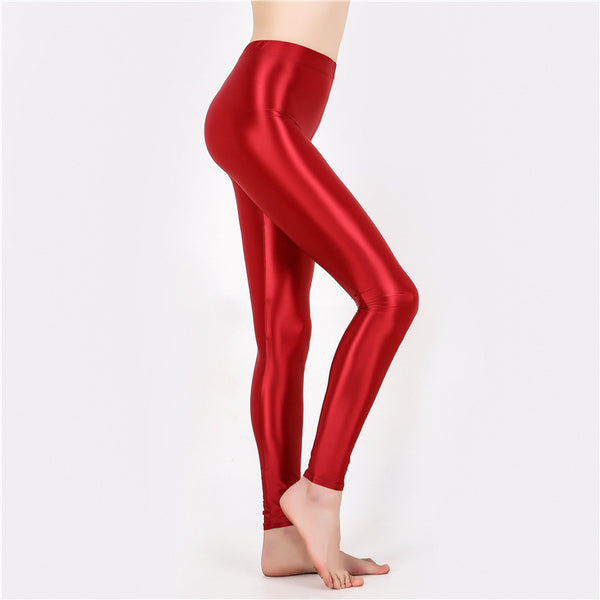 3X Women Smooth Shiny stretchy Sport Gym Yoga Outfit Long Leggings