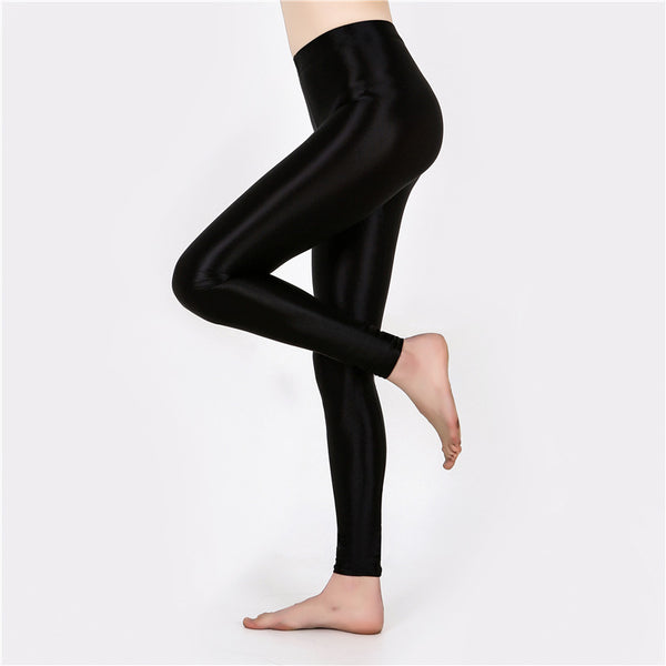 3X Women Smooth Shiny stretchy Sport Gym Yoga Outfit Long Leggings