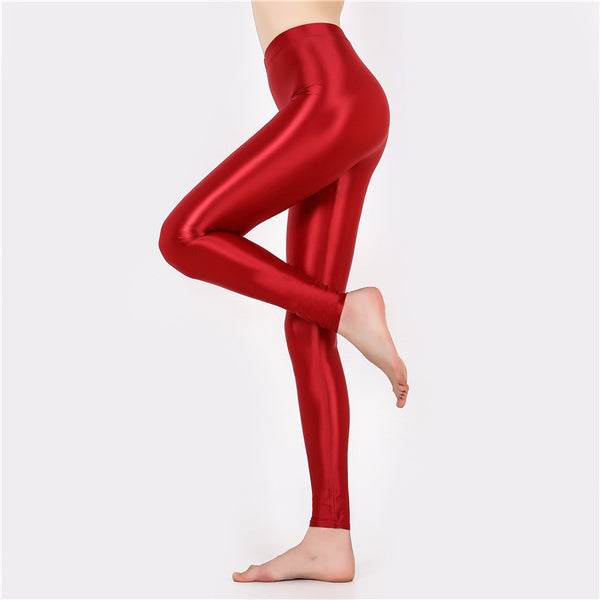 3X Women Smooth Shiny stretchy Sport Gym Yoga Outfit Long Leggings