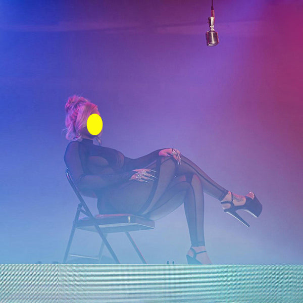 Sexy Women Black Patchwork Jumpsuit Sheer Mesh See Through Party Night Club Sleeved Long Catsuit Romper