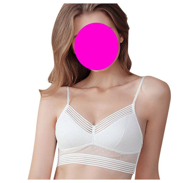 Sexy Women Deep U Low Back Wireless Lifting Cup Push up Lace Bra
