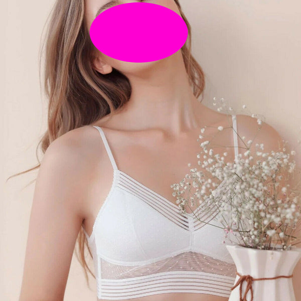 Sexy Women Deep U Low Back Wireless Lifting Cup Push up Lace Bra