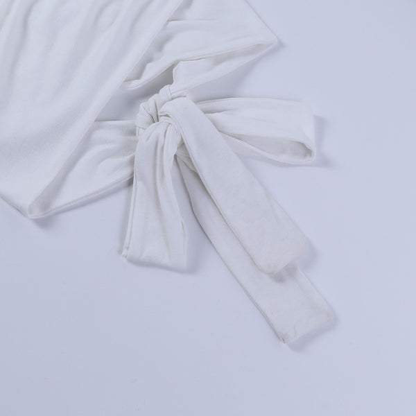 Spring Summer Solid Color sexy Open Back backless Reversible Lace Up Strappy Vest