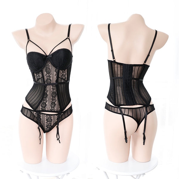 Sexy Lingerie Vest Adjustable Strap Passion Waist Tight Fitting Suit Body stockings Corset Panties Pajamas