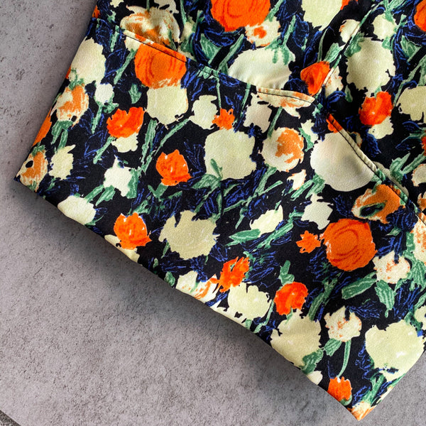 Summer Fairy Sweet Women Camisole Floral Printed Spaghetti Strap Outer Wear Short Top Vest Blouse