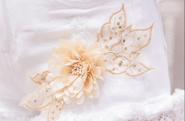 Summer Causal Women Embroidered 3D Floral High Waist Ruffled Lace Hem Jeans Shorts Denim Pants