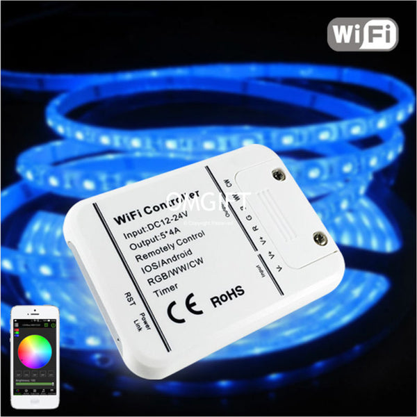 DC Wireless Wifi LED Strip RGB W Controller For IOS Apple Android Phone App Apps