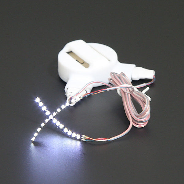 2 Pair LED Blue Color Luminous Eyelash Light Up Fashion False Eye Lash Party Icon Club Bar