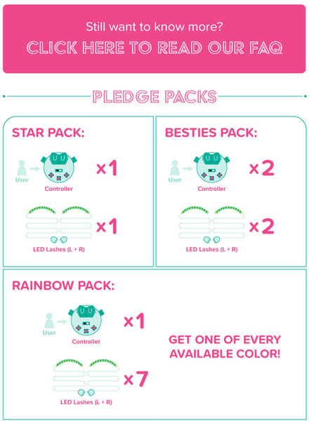 2 Pair LED Blue Color Luminous Eyelash Light Up Fashion False Eye Lash Party Icon Club Bar