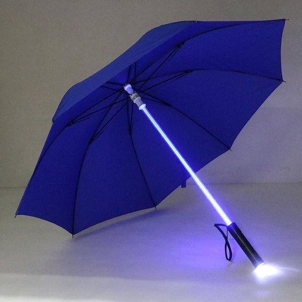 Innovative Modern LED Rain Umbrella Light Blade Runner Night Flash Flashlight