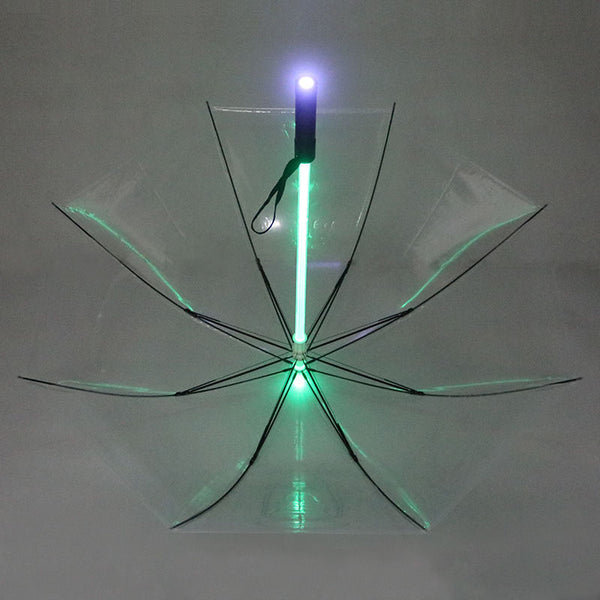Innovative Modern LED Rain Umbrella Light Blade Runner Night Flash Flashlight