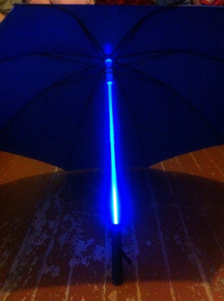 Innovative Modern LED Rain Umbrella Light Blade Runner Night Flash Flashlight