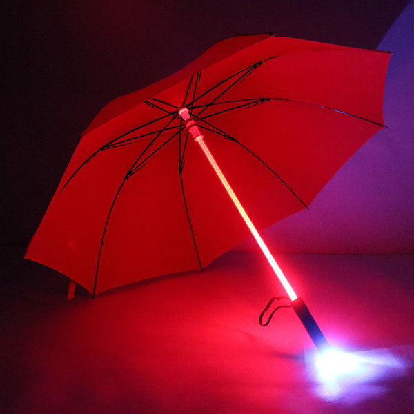 Innovative Modern LED Rain Umbrella Light Blade Runner Night Flash Flashlight