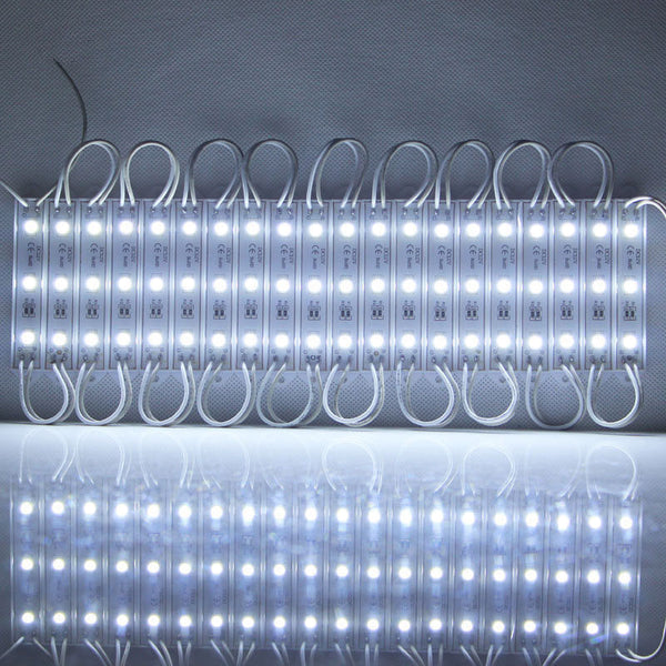 1000pcs SMD5050 SMD 5050 3 LEDs Pure Cool White LED Module Light Waterproof IP65