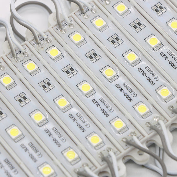 1000pcs SMD5050 SMD 5050 3 LEDs Pure Cool White LED Module Light Waterproof IP65