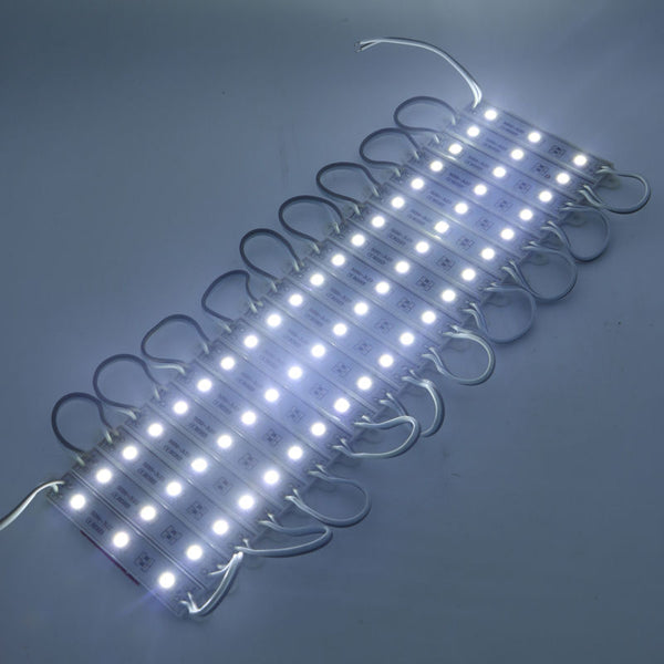 1000pcs SMD5050 SMD 5050 3 LEDs Pure Cool White LED Module Light Waterproof IP65