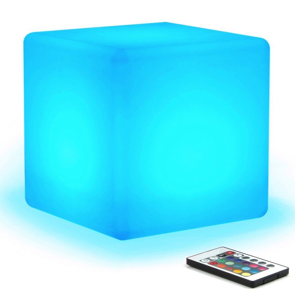 20CM Waterproof LED Dimmable Light 16 RGB Color Changing Cube For Kids Children