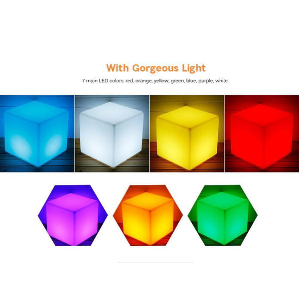 20CM Waterproof LED Dimmable Light 16 RGB Color Changing Cube For Kids Children