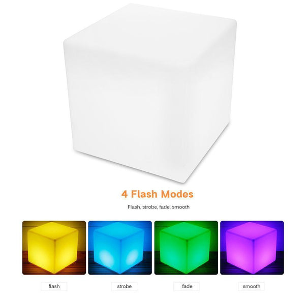 20CM Waterproof LED Dimmable Light 16 RGB Color Changing Cube For Kids Children