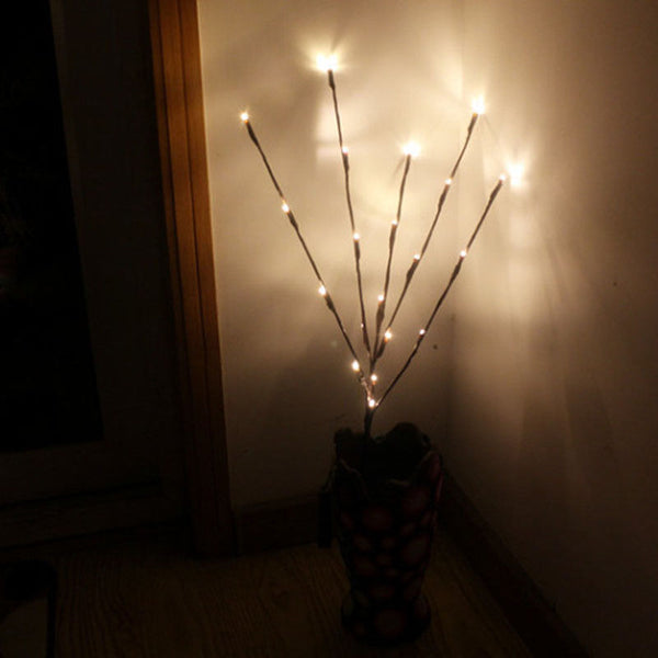 3V 20 LED Warm White Lights Willow Twig Lighted Branch For Home Decoration 80CM