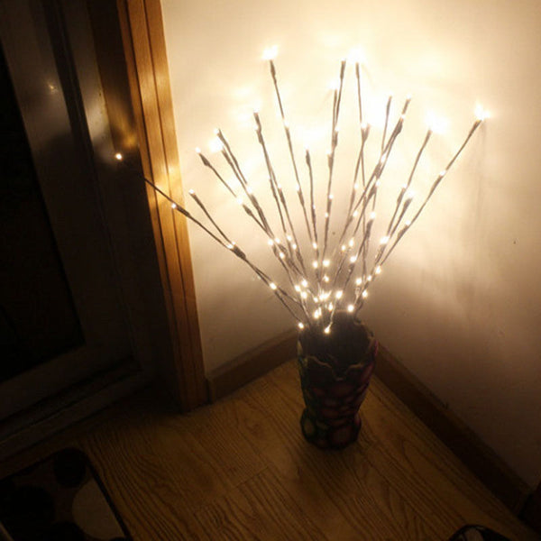 3V 20 LED Warm White Lights Willow Twig Lighted Branch For Home Decoration 80CM