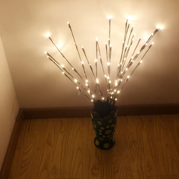 3V 20 LED Warm White Lights Willow Twig Lighted Branch For Home Decoration 80CM