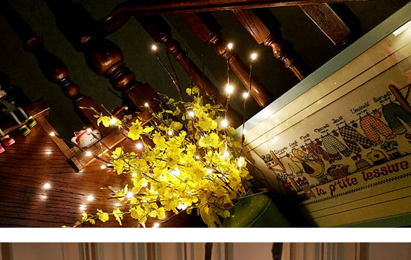 3V 20 LED Warm White Lights Willow Twig Lighted Branch For Home Decoration 80CM