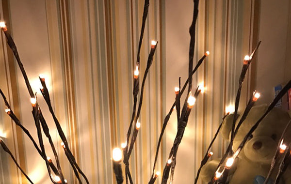 3V 20 LED Warm White Lights Willow Twig Lighted Branch For Home Decoration 80CM